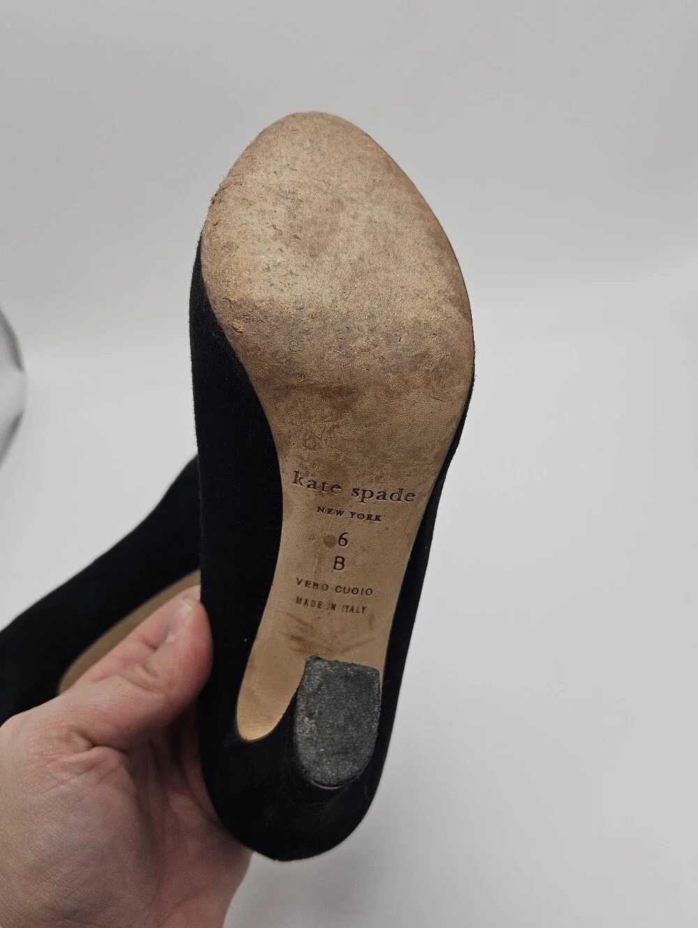 kate spade black suede